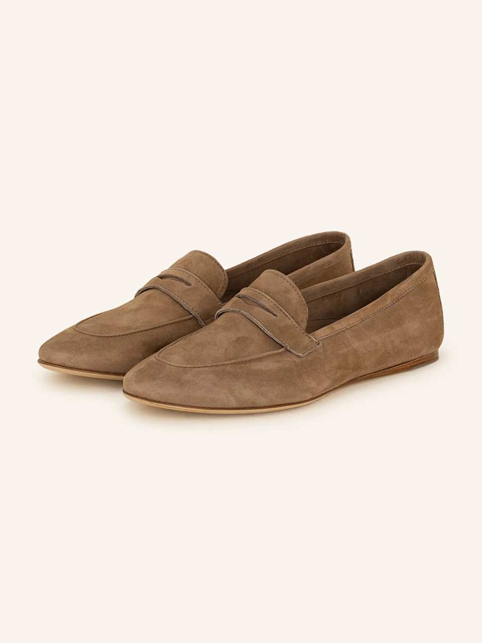 Beige Slipper für Damen