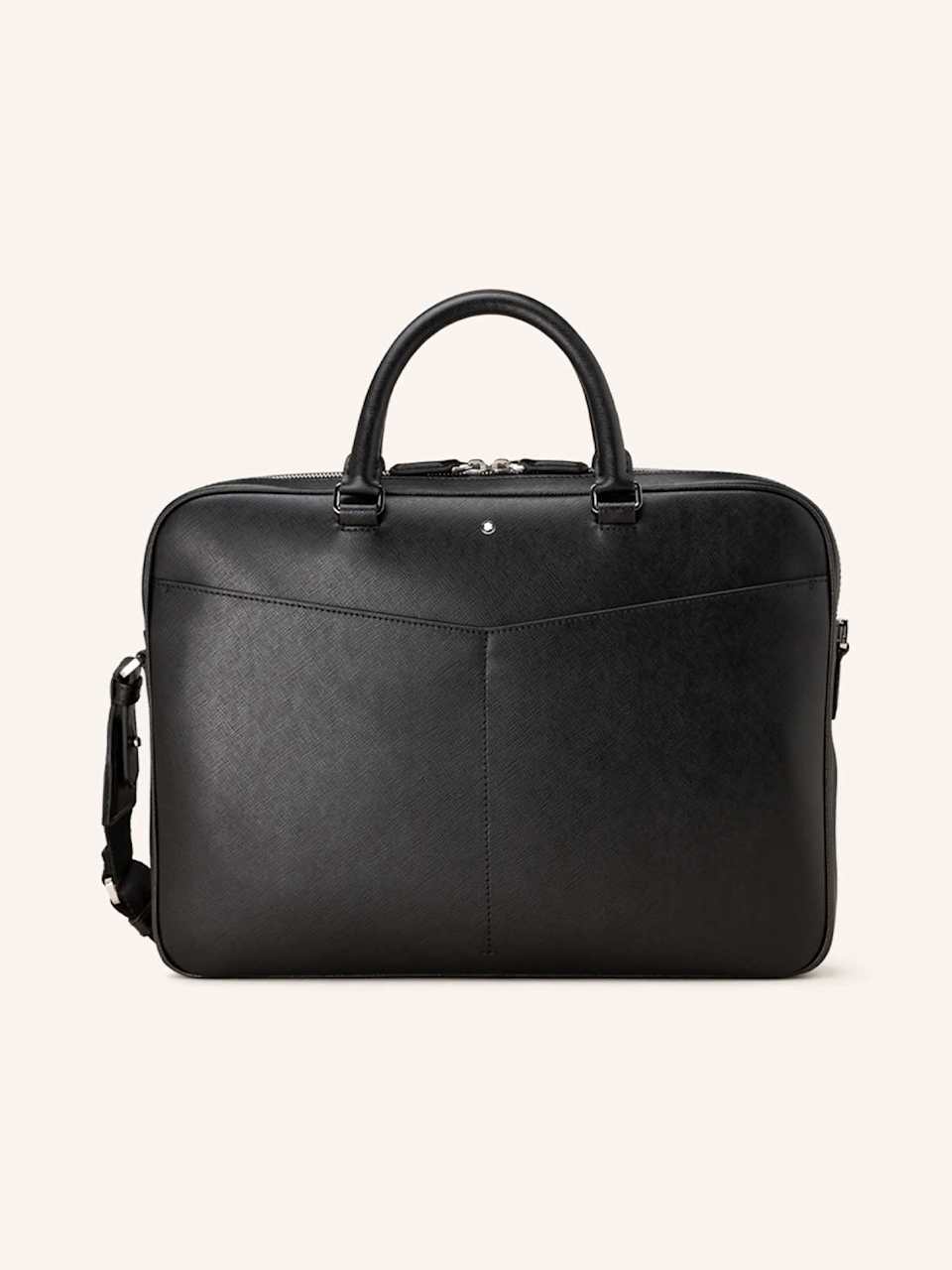 schwarze Aktentasche aus Leder