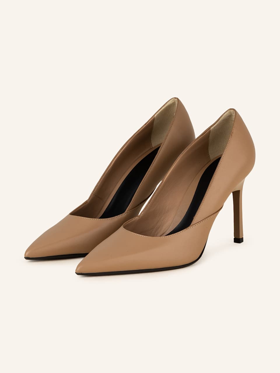 Spitze Pumps in Hellbraun