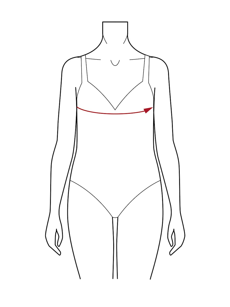Grafik Figur mit kleiner Oberweite