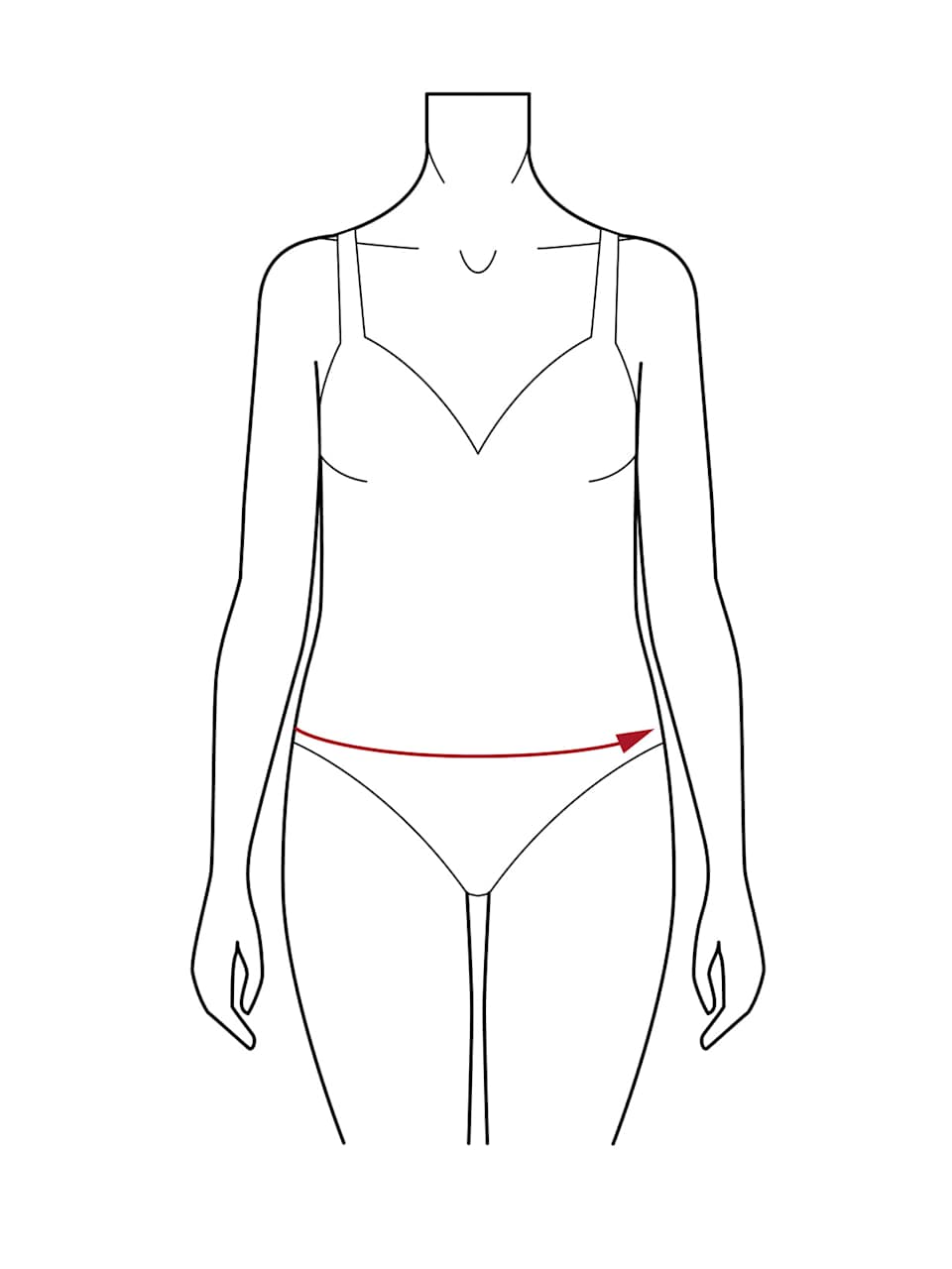 Grafik Figur mit breiten Hüften
