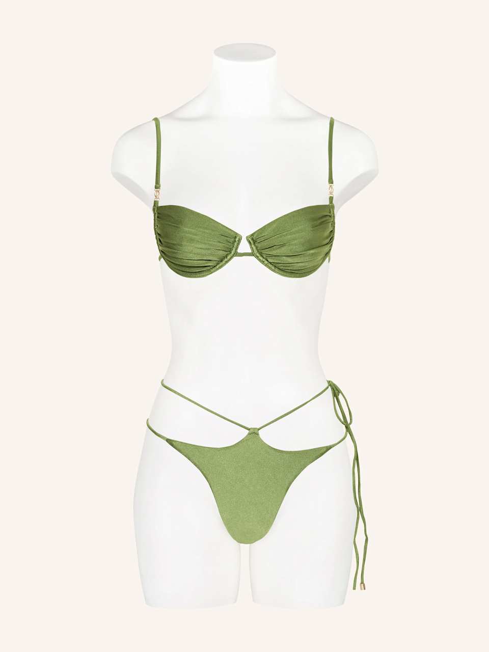 Hellgrüner Criss-Cross-Bikini