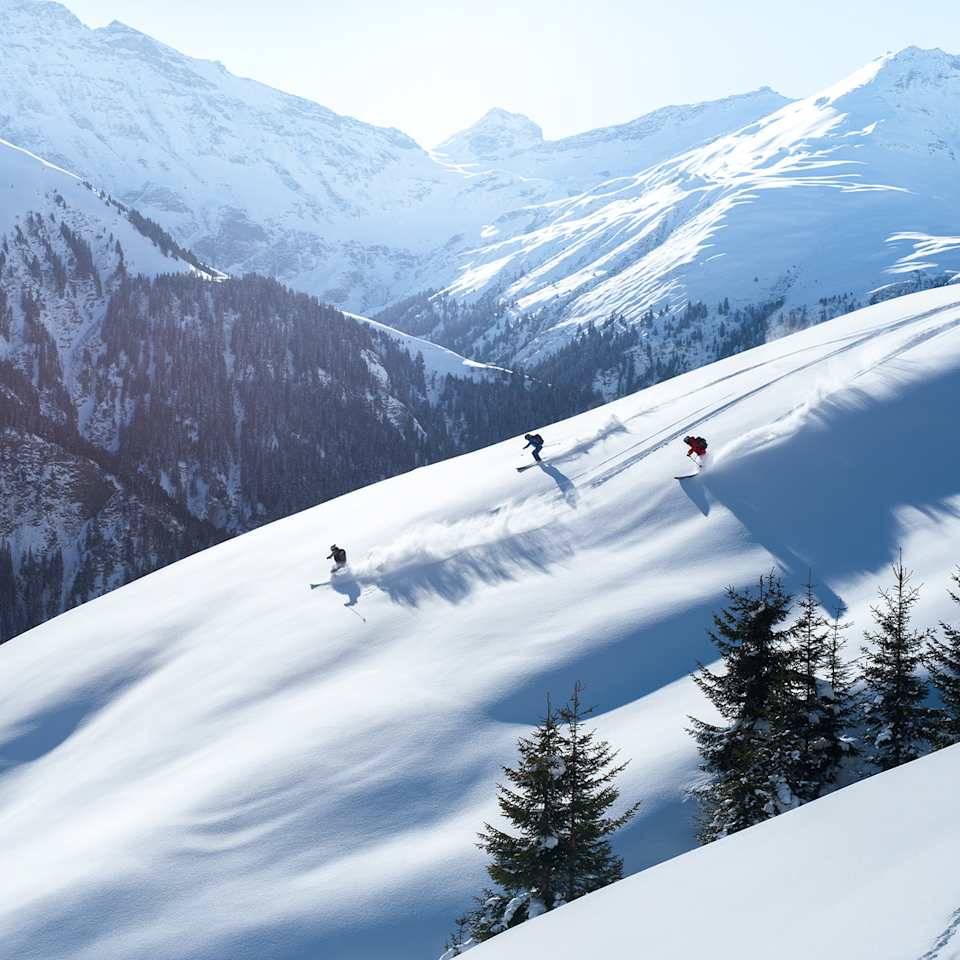 Skigebiet in den Alpen