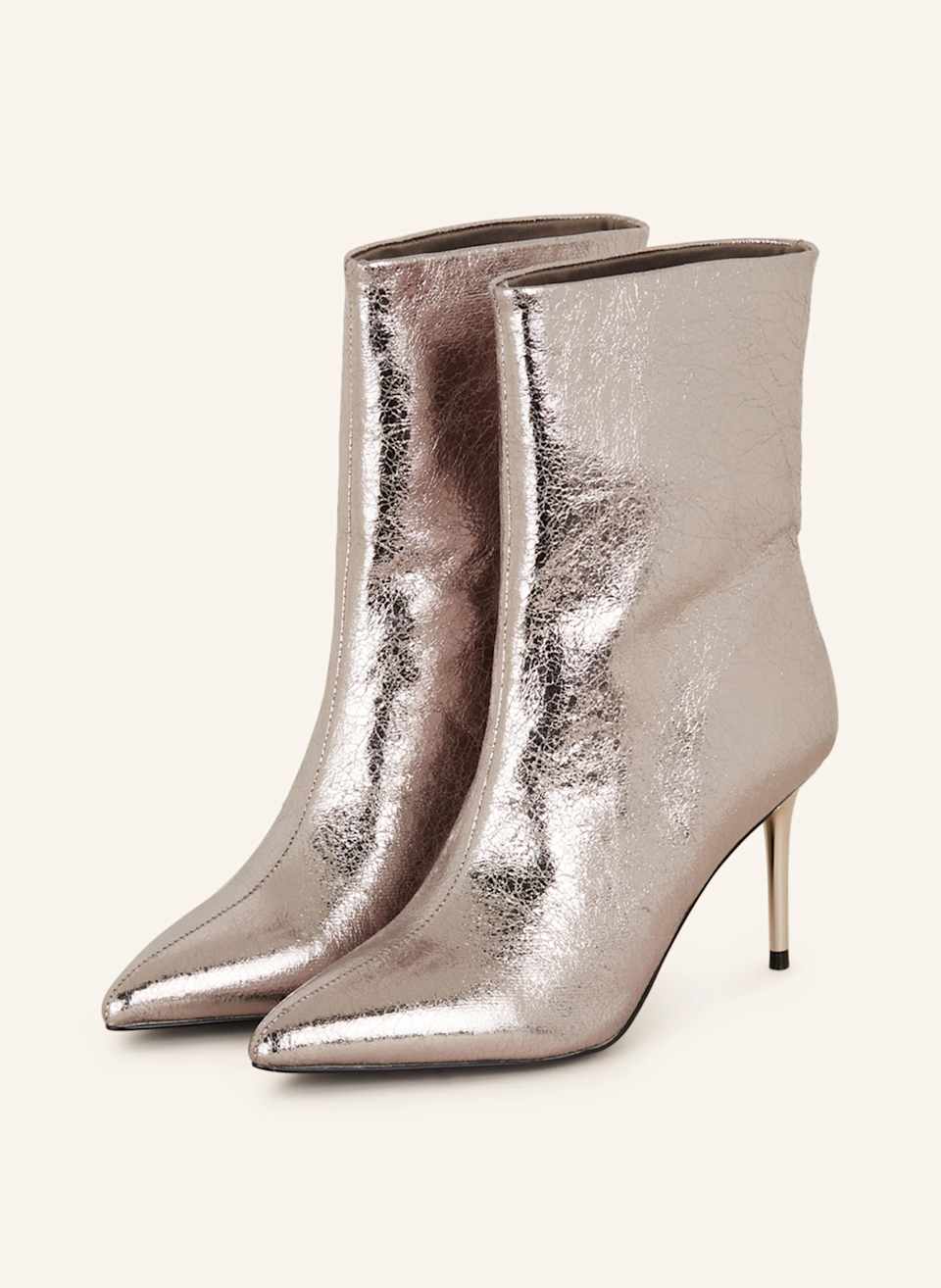 Silberne Stiefeletten für Damen 