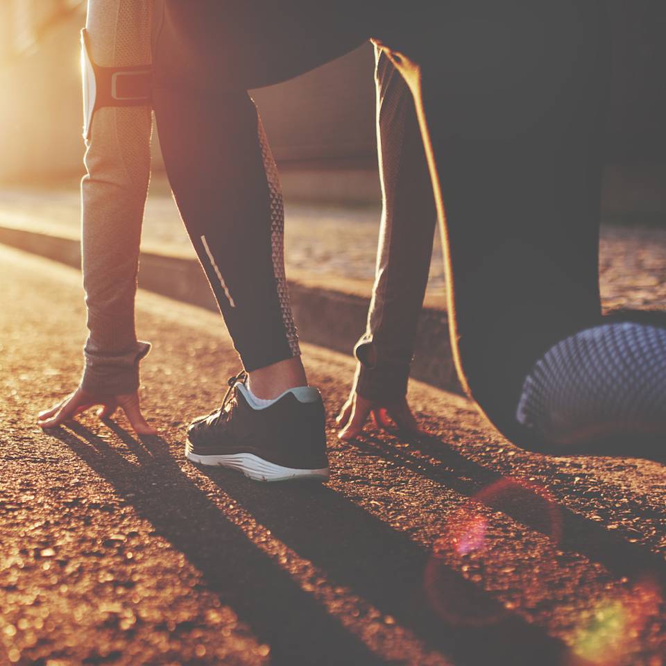 Läufer in der Startposition