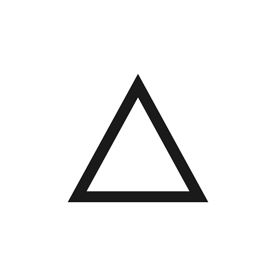 Dreieck als Waschsymbol