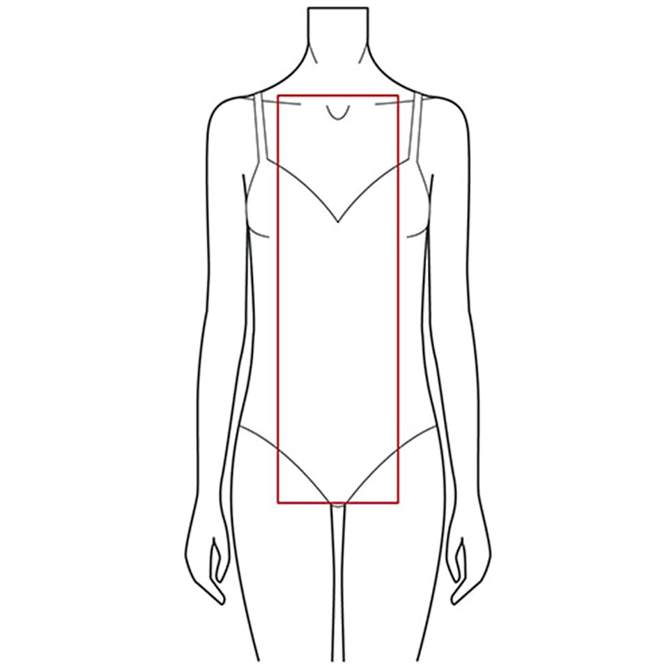 Illustration der H-Figur oder Bananenfigur mit ähnlich breiten Schultern und Hüften sowie wenig ausgeprägter Taille