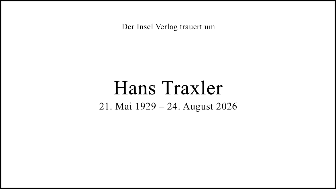 Beitrag zu On the Death of Hans Traxler