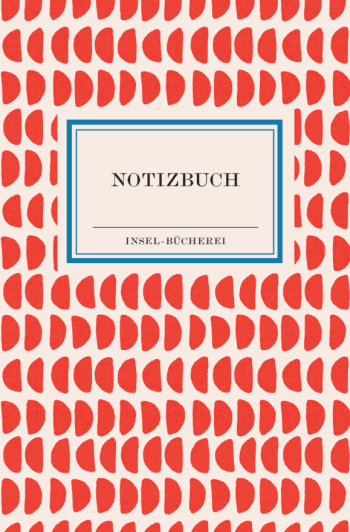 Notizbuch Insel-Bücherei »Korallenrote Halbkreise retro«