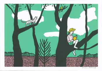 Kunstdruck »Glück des Lesens« (A4)