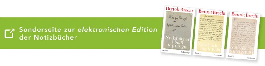 Brecht Notizbücher – Elektronische Edition