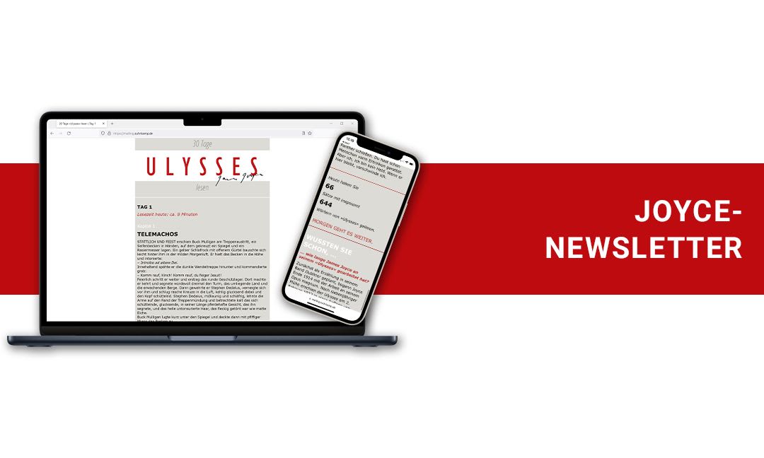 Teaser mit Link zum James Joyce-Newsletter