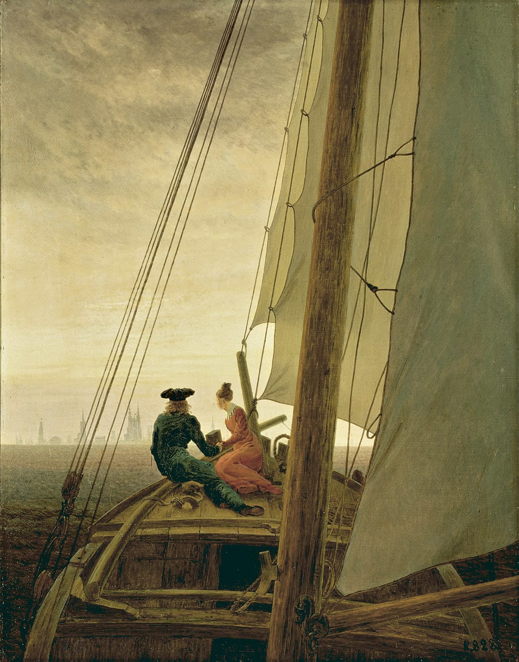 »Auf dem Segler« von Caspar David Friedrich