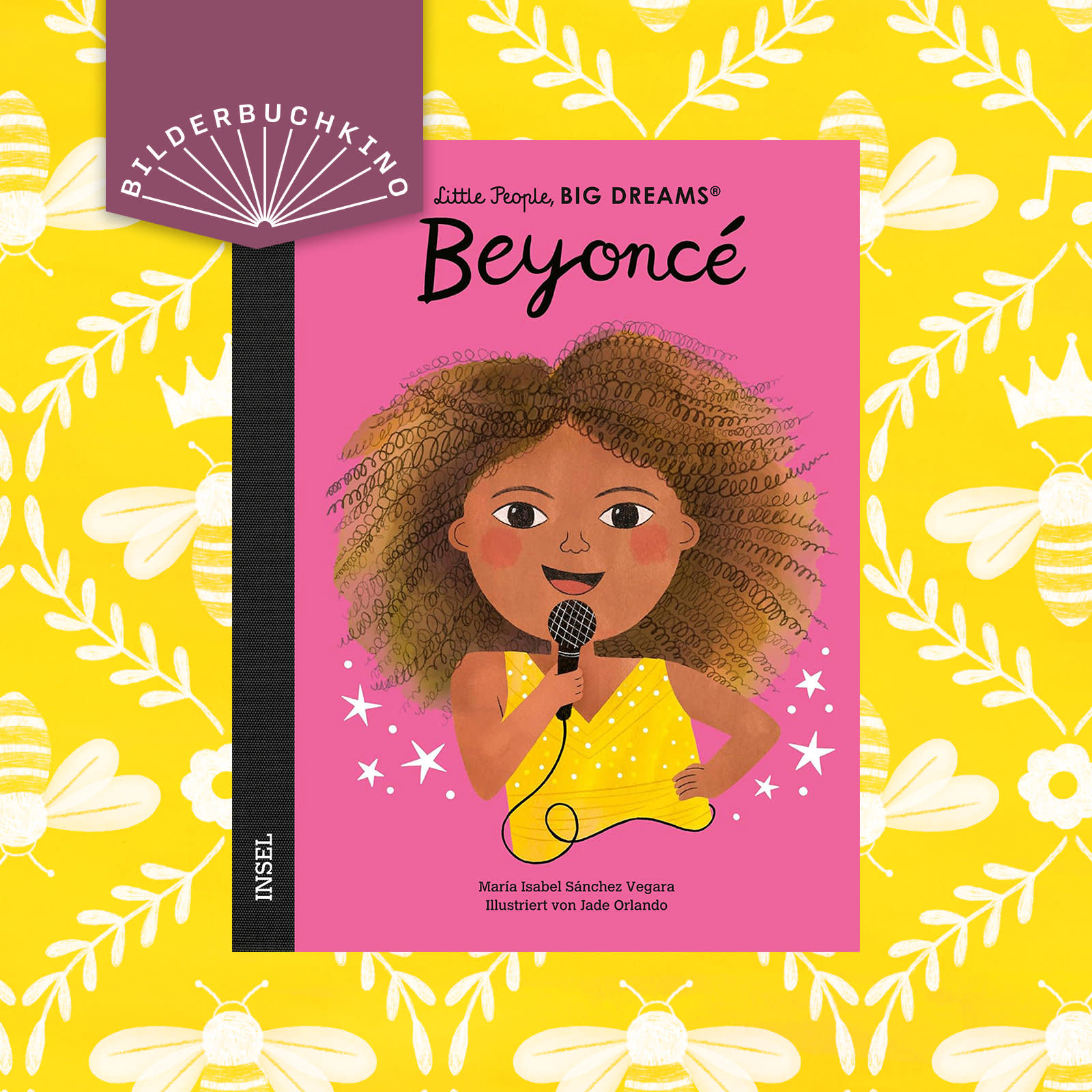Ein Vorschaubild des Bilderbuchkinos zu »Little People, BIG DREAM: Beyoncé« von María Isabel Sánchez Vegara. Zu sehen ist das Cover des Buchs.