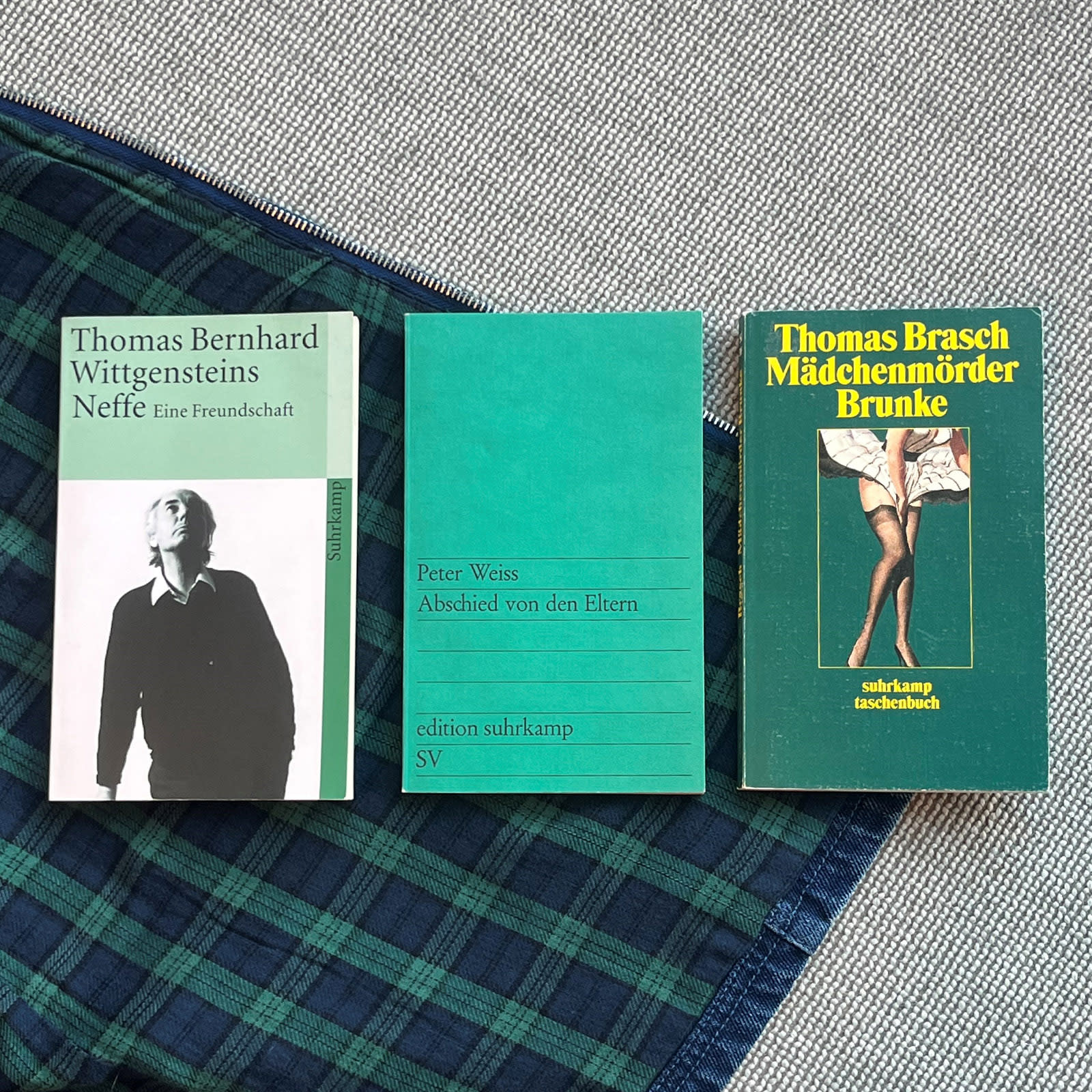 Paula Zachert (Presse) empfiehlt Thomas Bernhard: Wittgensteins Neffe; Peter Weiss: Abschied von den Eltern; Thomas Brasch: Mädchenmörder Brunke