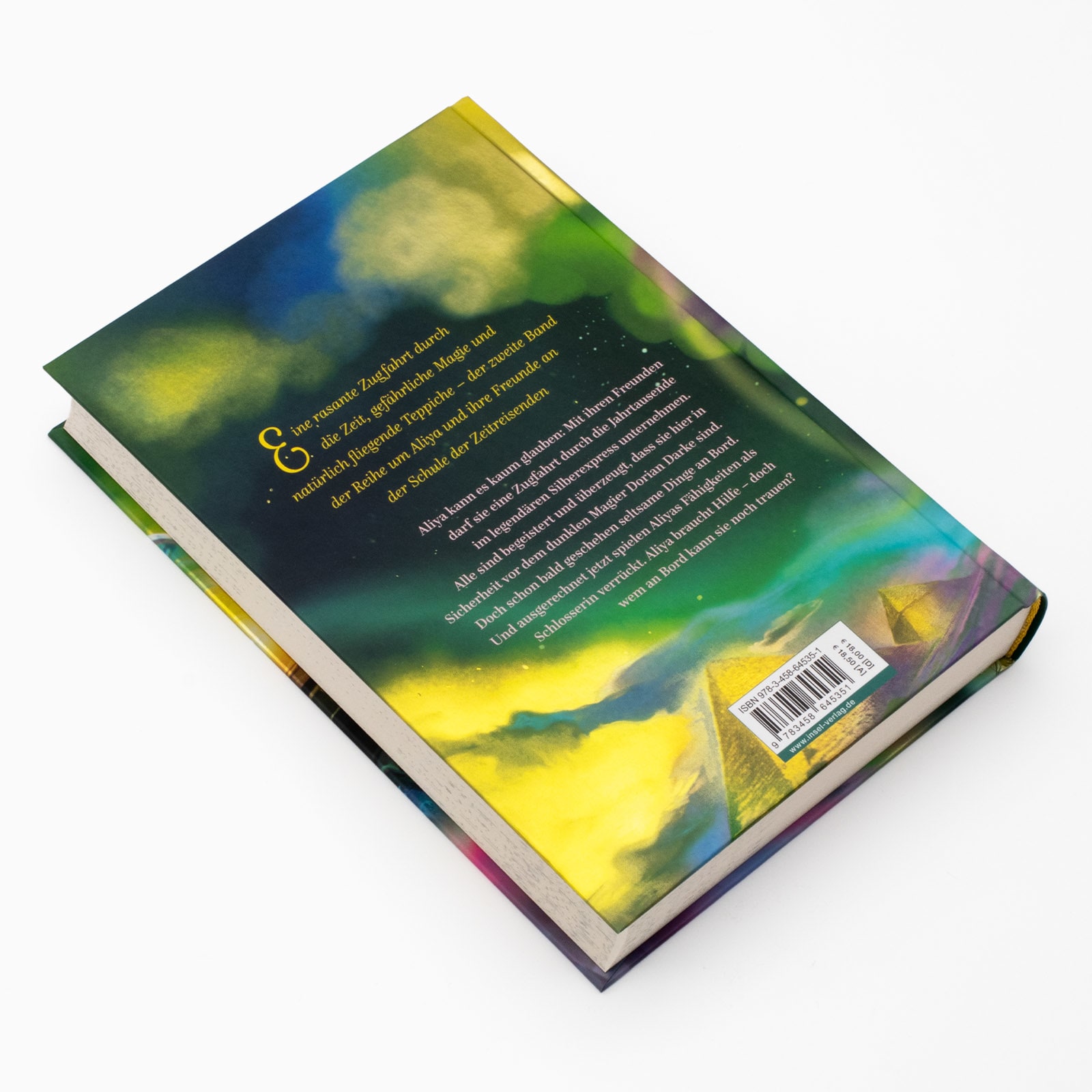 Das Buch »Aliya und der Silberexpress« von Laila Rifaat in Rückansicht.