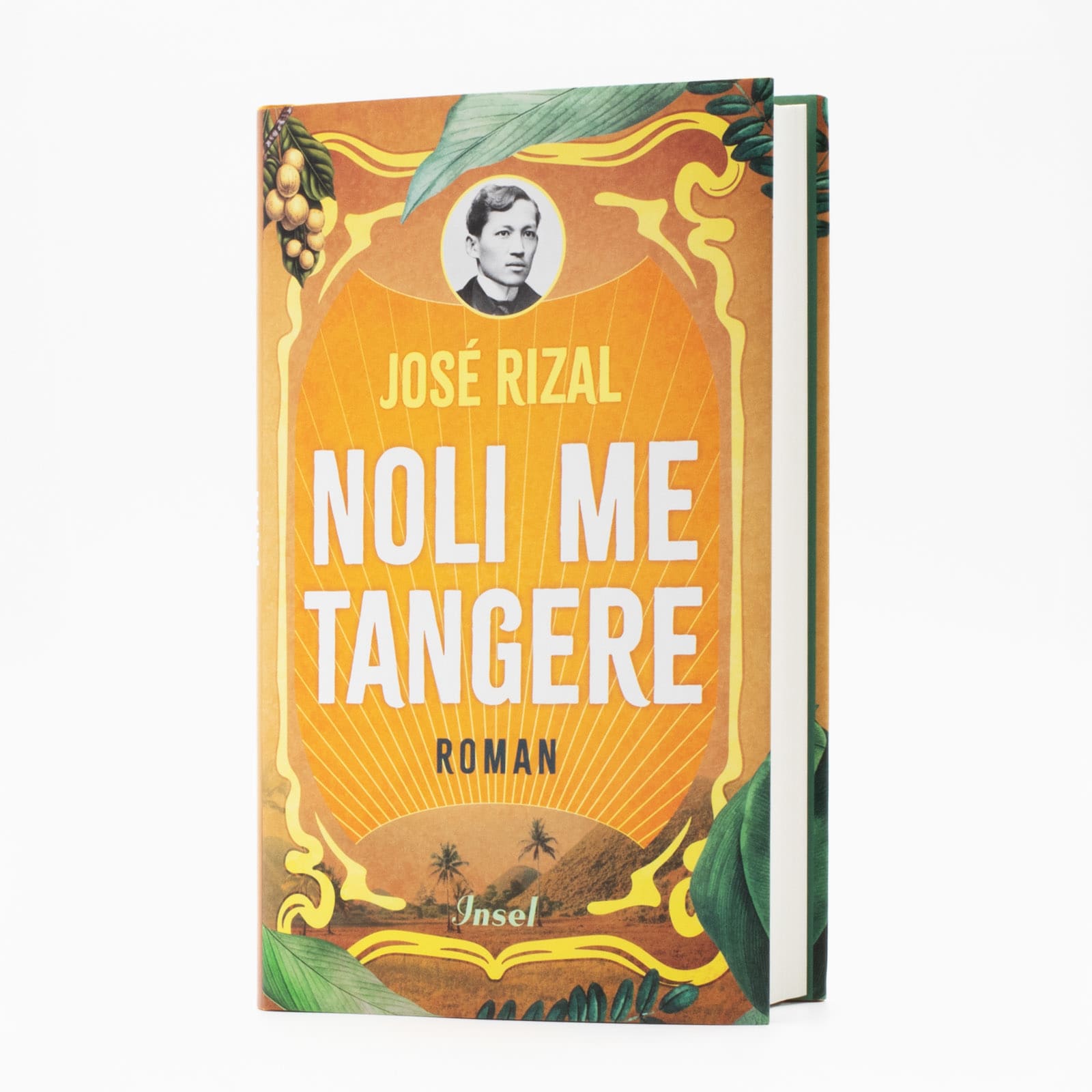 Das Buch stehend auf weißem Hintergrund