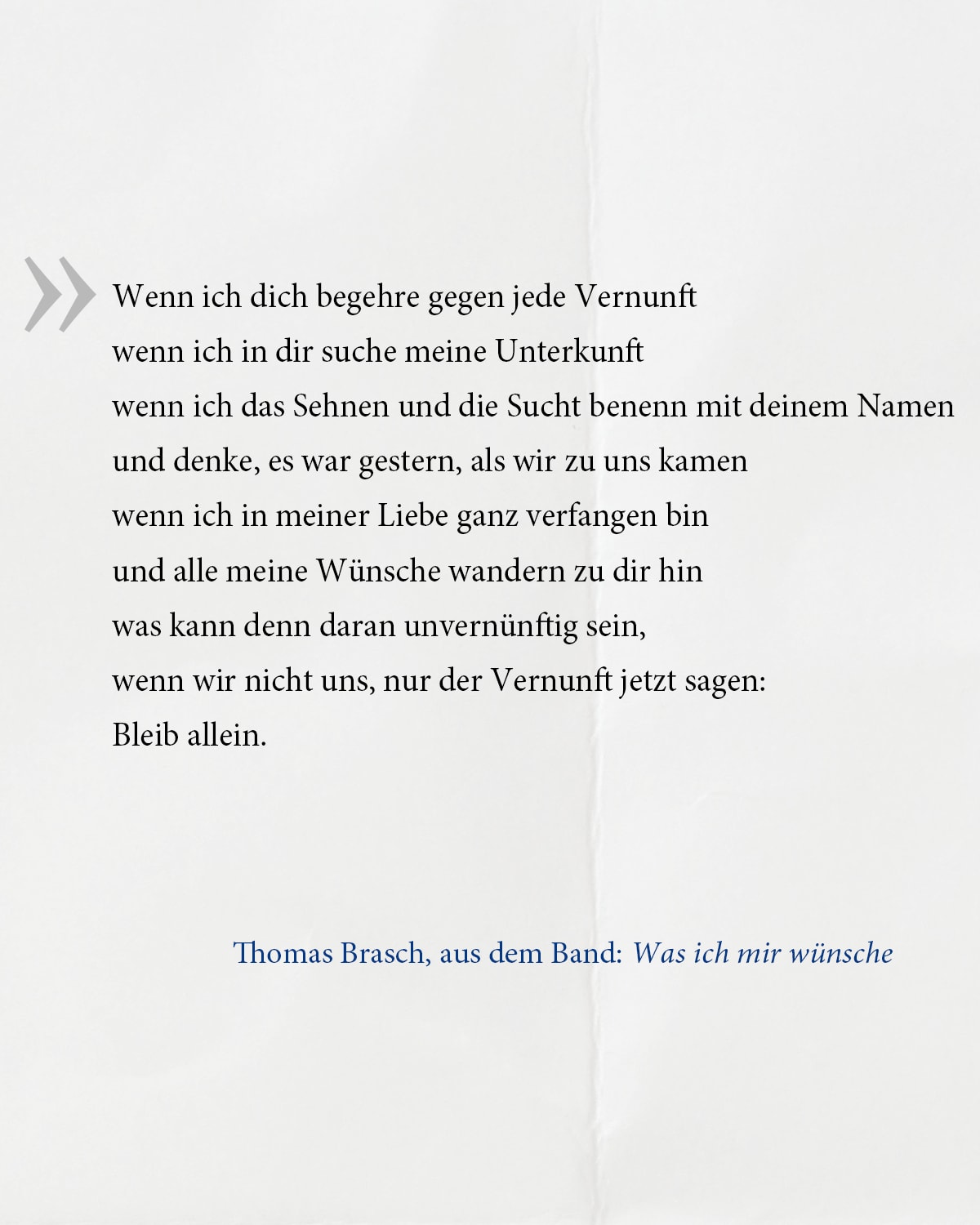 Gedicht von Thomas Brasch