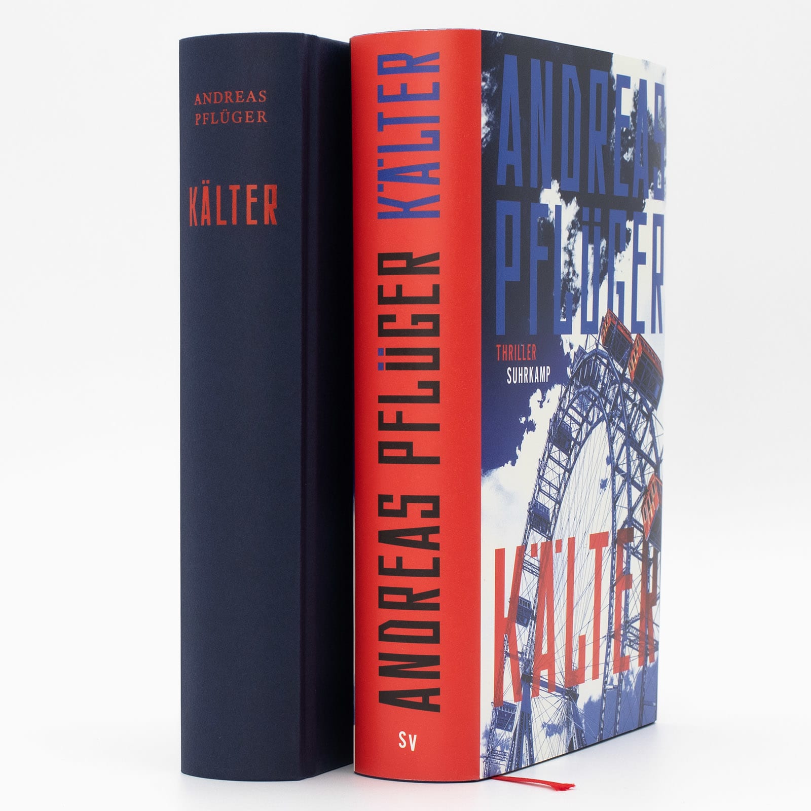 Andreas Pflügers Roman »Kälter« mit rotem Farbschnitt
