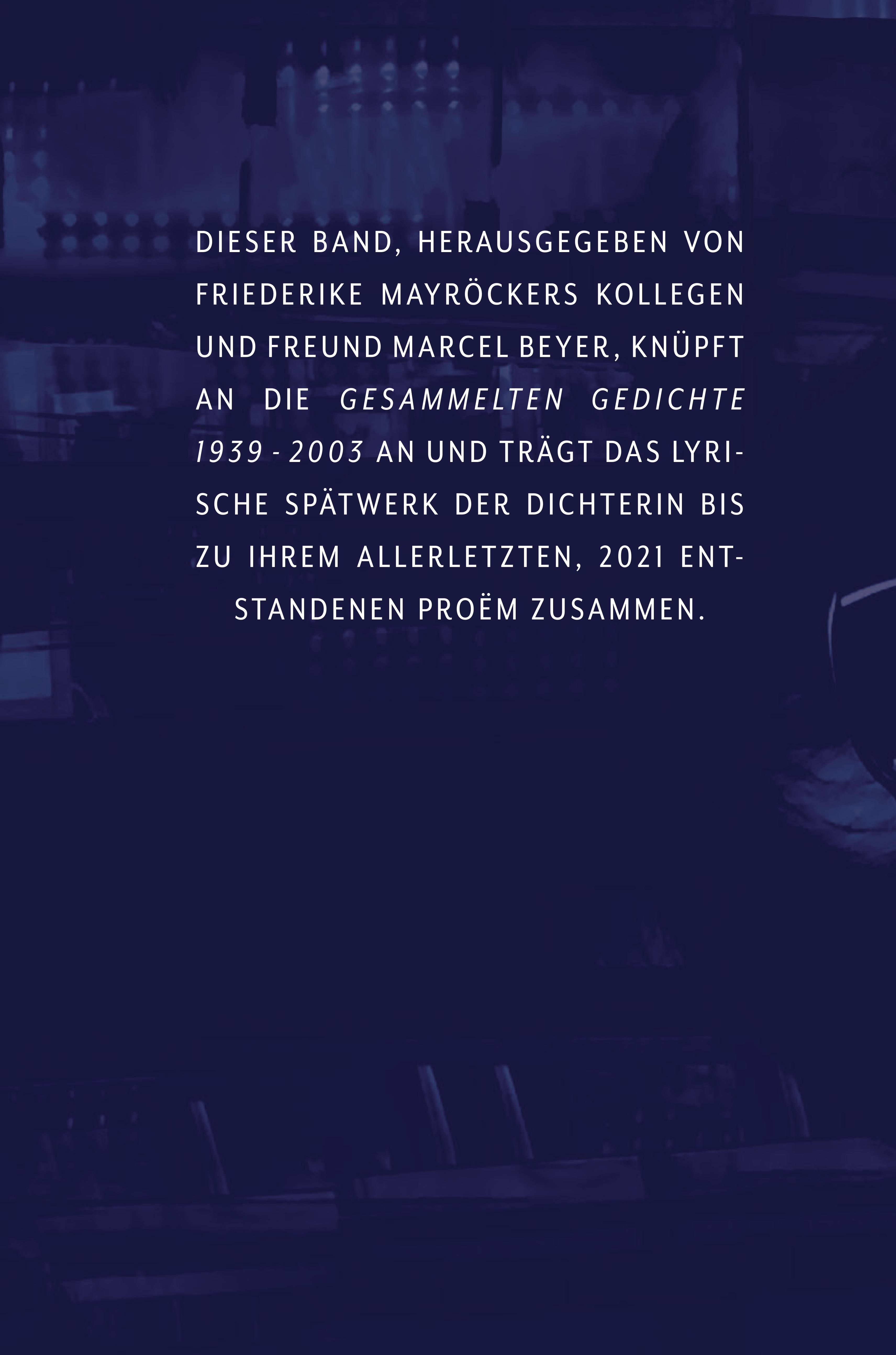 Friederike Mayröcker: Collected Poems (Gesammelte Gedichte