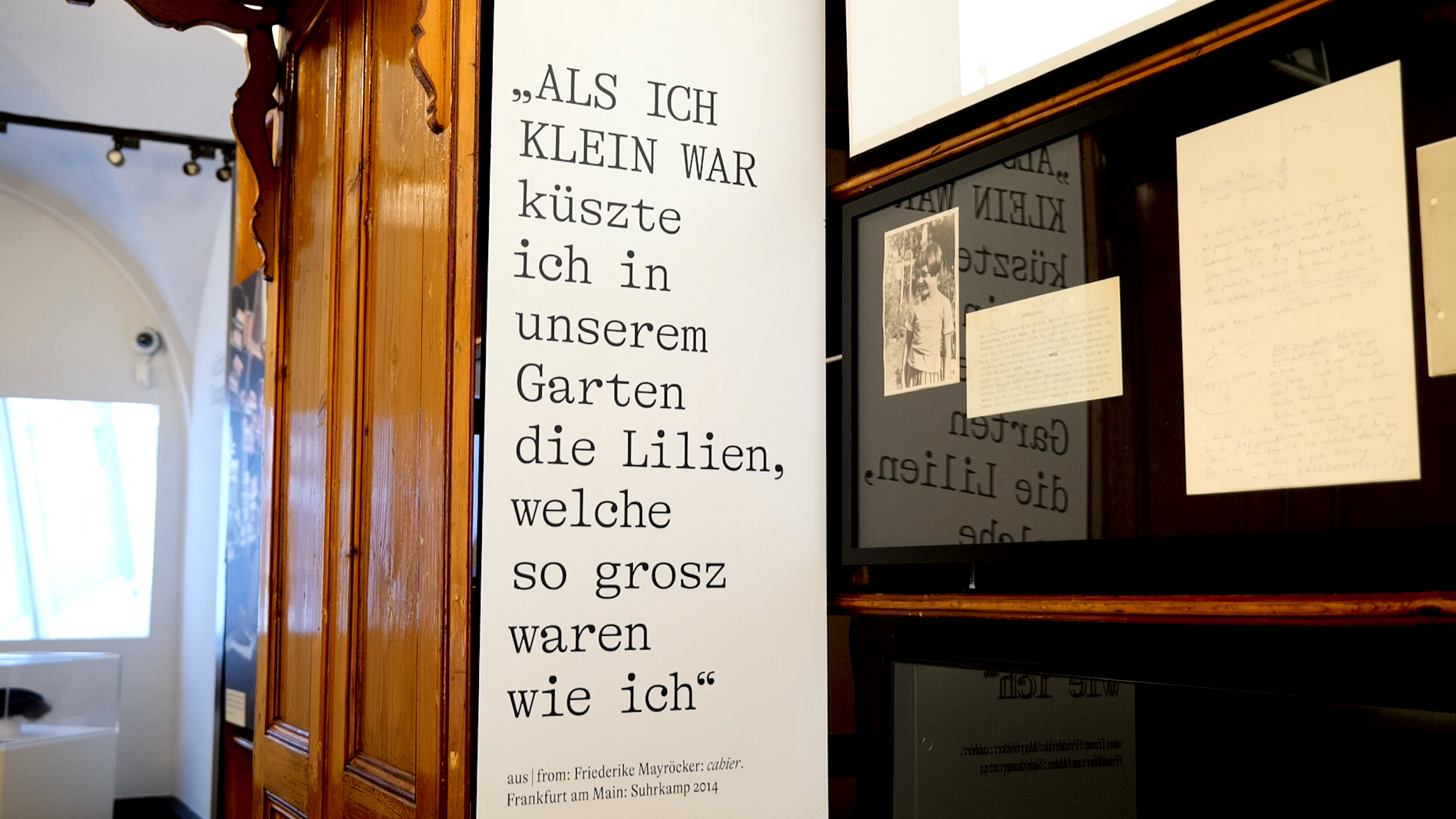 Ausstellungsansicht Literaturmuseum der Österreichischen Nationalbibliothek, Wien