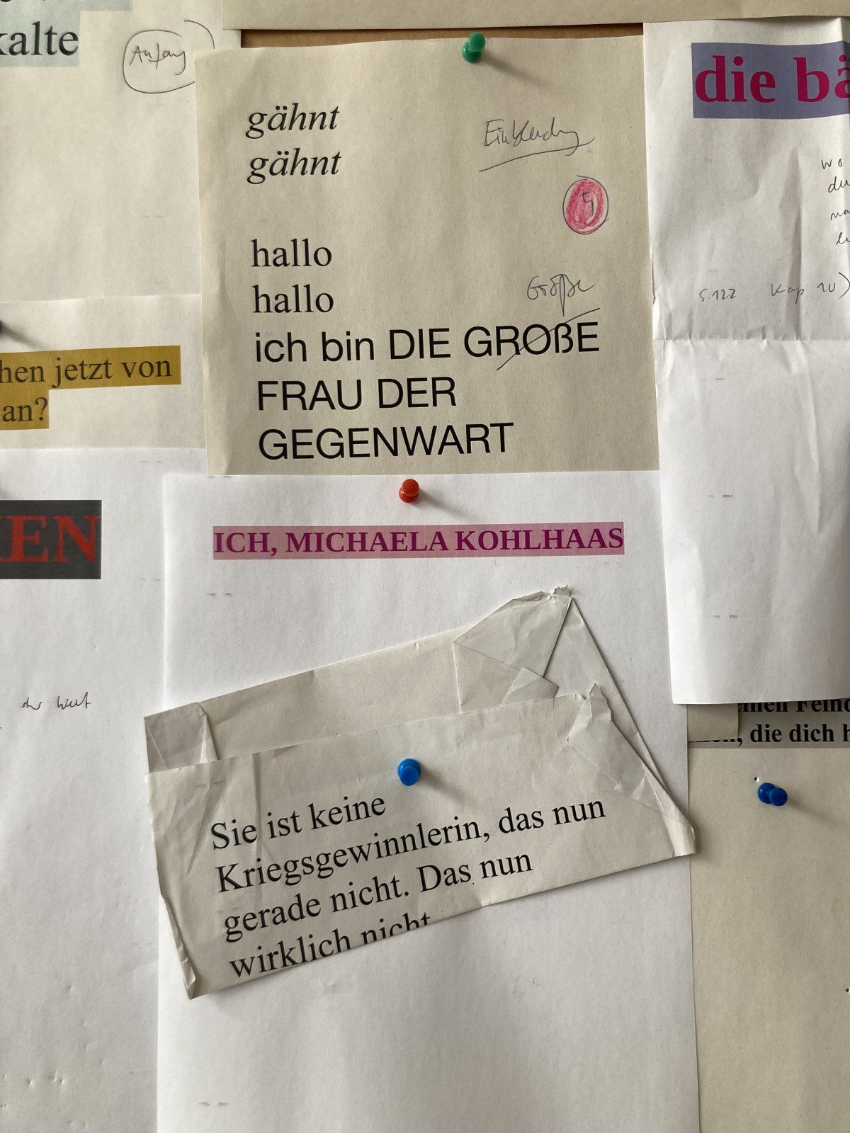 Einblick in die Entstehung von Heike Geißlers Roman »Michaela Kohlhaas«