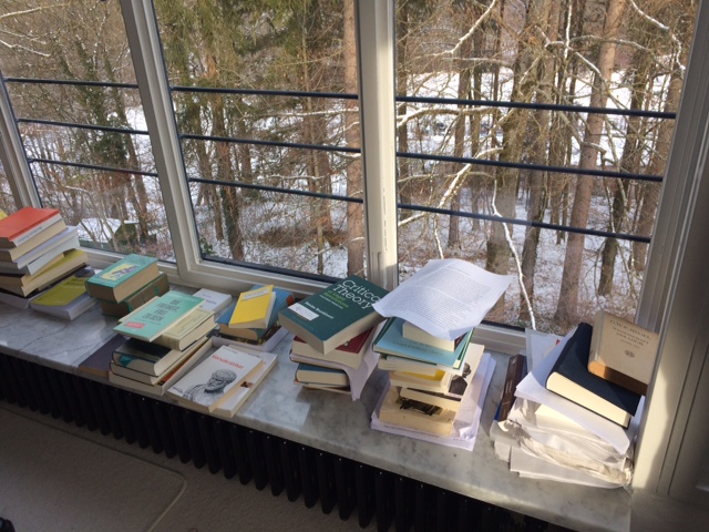 Fensterbank mit Büchern