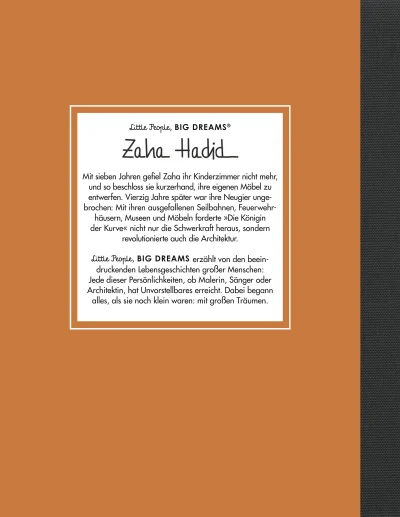 u4 zu Zaha Hadid – Little People, BIG DREAMS (Deutsche Ausgabe)