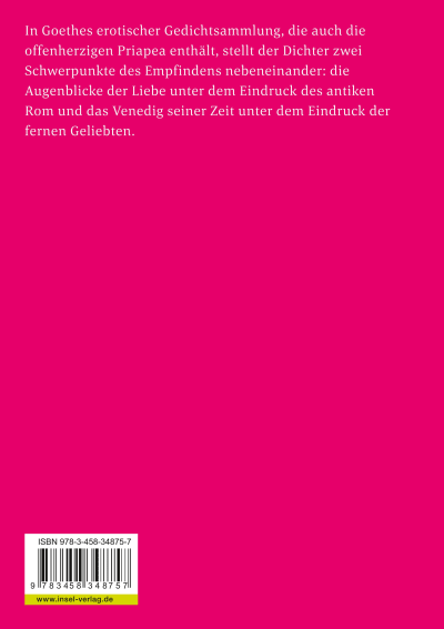 u4 zu Römische Elegien und Venezianische Epigramme