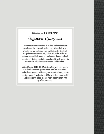 u4 zu Little People, Big Dreams – Vivienne Westwood