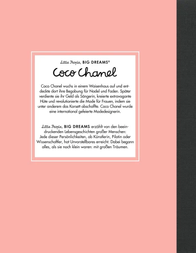 u4 zu Coco Chanel – Little People, BIG DREAMS (Deutsche Ausgabe)
