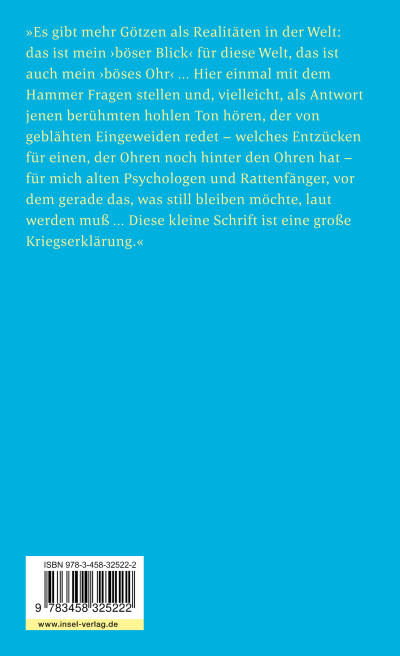 u4 zu Götzen-Dämmerung oder Wie man mit dem Hammer philosophiert