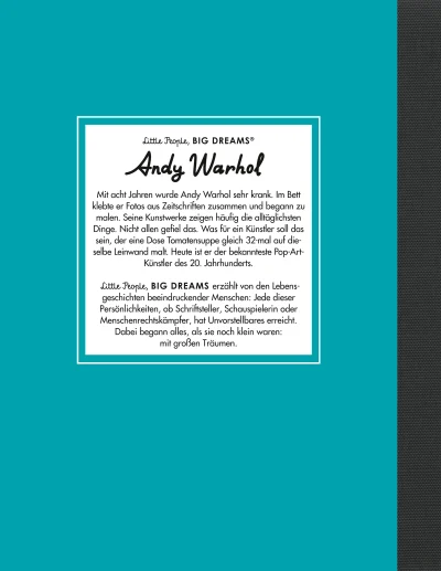u4 zu Little People, Big Dreams – Andy Warhol