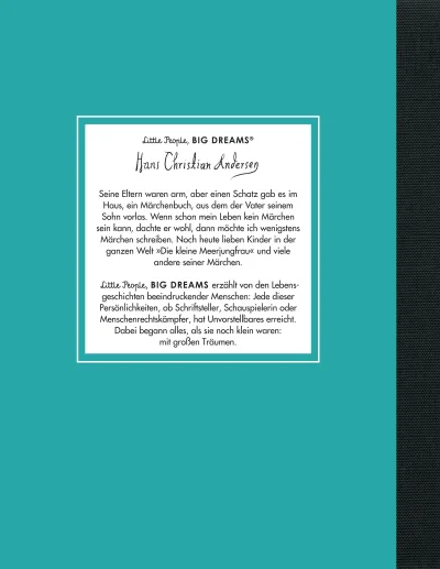 u4 zu Hans Christian Andersen – Little People, BIG DREAMS (Deutsche Ausgabe)
