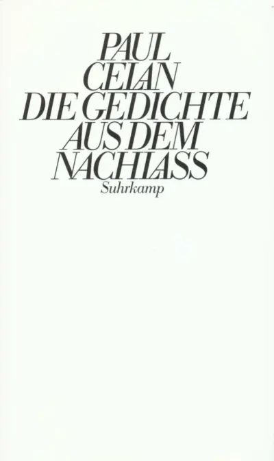 U1 zu Die Gedichte aus dem Nachlaß