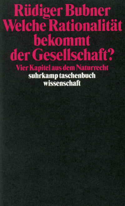 U1 zu Welche Rationalität bekommt der Gesellschaft?