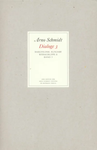 U1 zu Bargfelder Ausgabe. Werkgruppe II. Dialoge