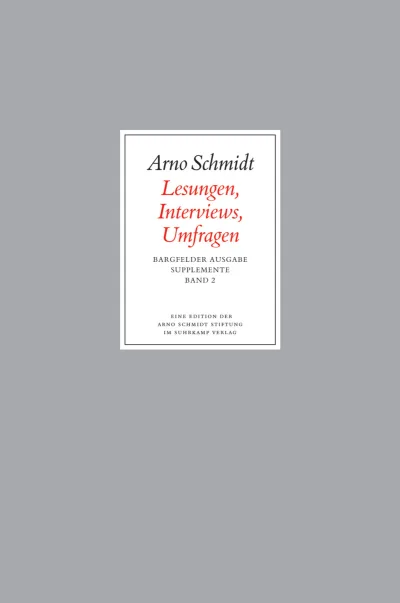 U1 zu Bargfelder Ausgabe. Supplemente