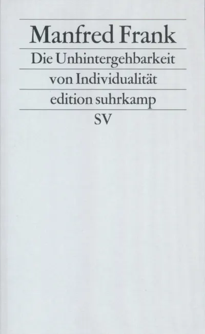 U1 zu Die Unhintergehbarkeit von Individualität