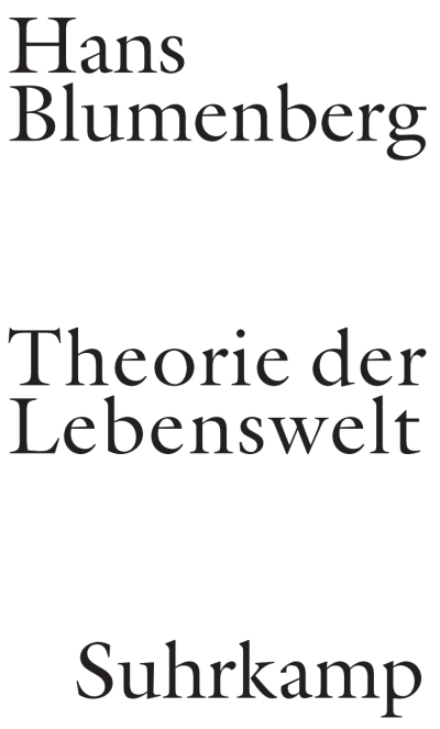 U1 zu Theorie der Lebenswelt