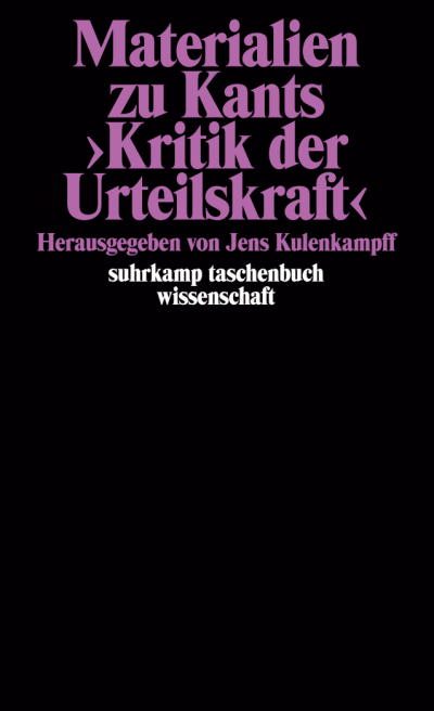 U1 zu Materialien zu Kants >Kritik der Urteilskraft<