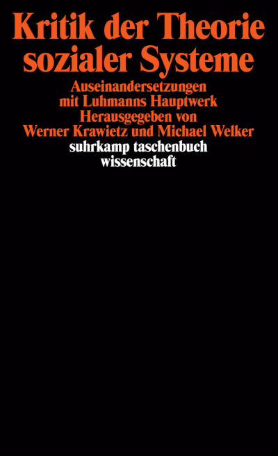 U1 zu Kritik der Theorie sozialer Systeme