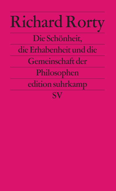 U1 zu Die Schönheit, die Erhabenheit und die Gemeinschaft der Philosophen