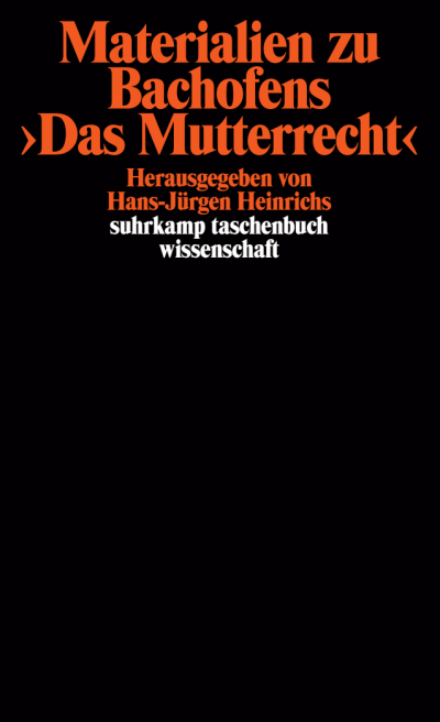 U1 zu Materialien zu Bachofens >Das Mutterrecht<