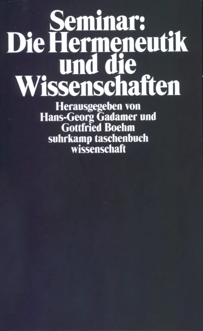 U1 zu Seminar: Die Hermeneutik und die Wissenschaften