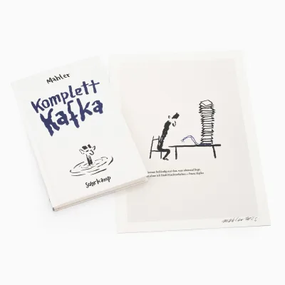 U1 zu Aktionspaket »Komplett Kafka« mit Buch und signiertem Kunstdruck