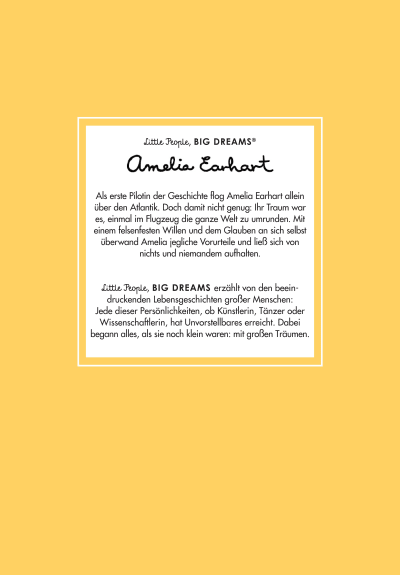 u4 zu Amelia Earhart – Little People, BIG DREAMS (Deutsche Ausgabe)