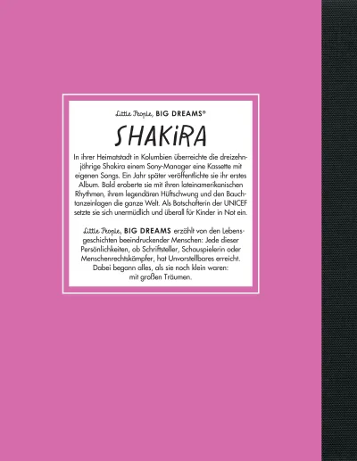 u4 zu Shakira – Little People, BIG DREAMS (Deutsche Ausgabe)