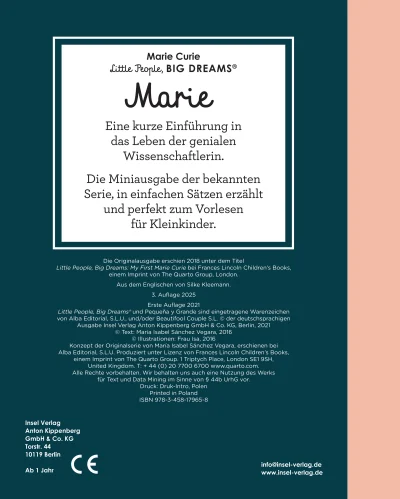 u4 zu Marie Curie – Little People, BIG DREAMS. Mini (Deutsche Ausgabe)