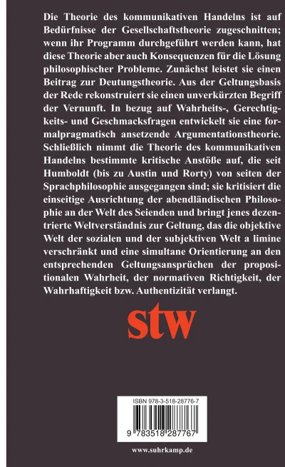 u4 zu Vorstudien und Ergänzungen zur Theorie des kommunikativen Handelns